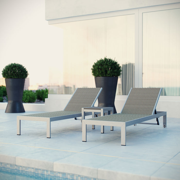 Shore 3 Piece Outdoor Patio Aluminum Set by Modway