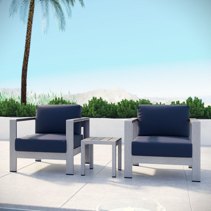 Shore 3 Piece Outdoor Patio Aluminum Set by Modway