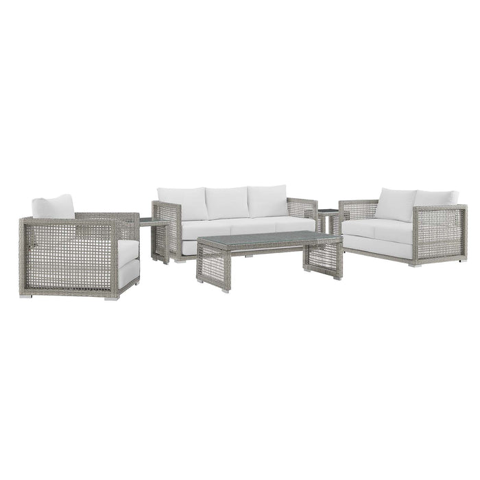 Aura 6 Piece Outdoor Patio Wicker Rattan Set by Modway