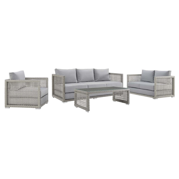 Aura 4 Piece Outdoor Patio Wicker Rattan Set by Modway