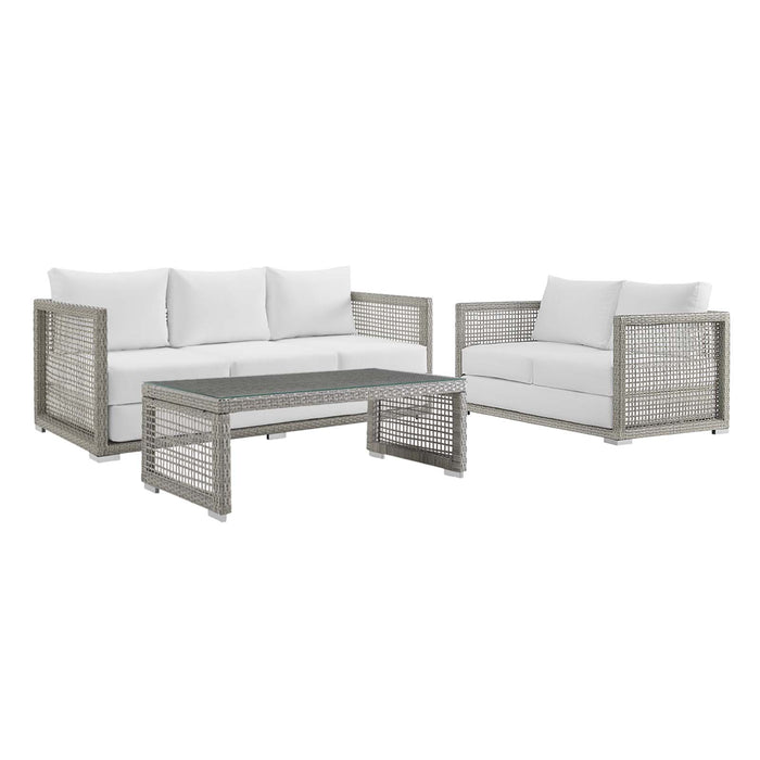 Aura 3 Piece Outdoor Patio Wicker Rattan Set by Modway