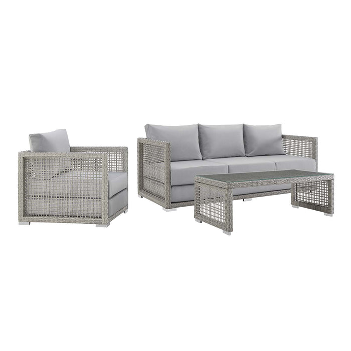 Aura 3 Piece Outdoor Patio Wicker Rattan Set by Modway