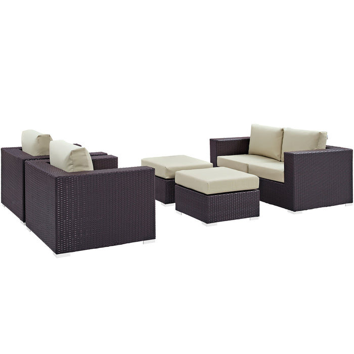 Convene 5 Piece Outdoor Patio Sofa Set by Modway