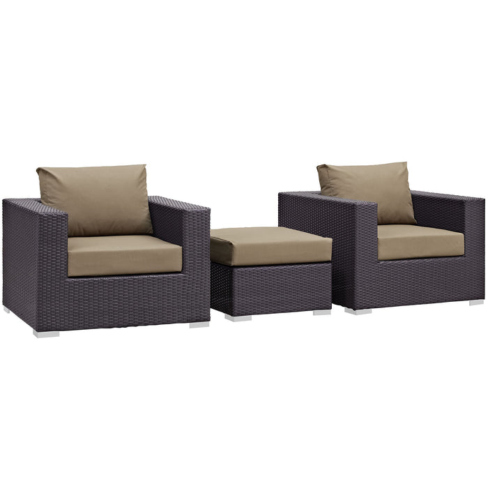 Convene 3 Piece Outdoor Patio Sofa Set by Modway