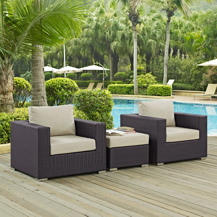 Convene 3 Piece Outdoor Patio Sofa Set by Modway