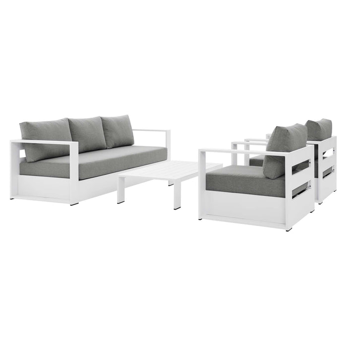 Tahoe 4-Piece Outdoor Patio Powder-Coated Aluminum Set by Modway