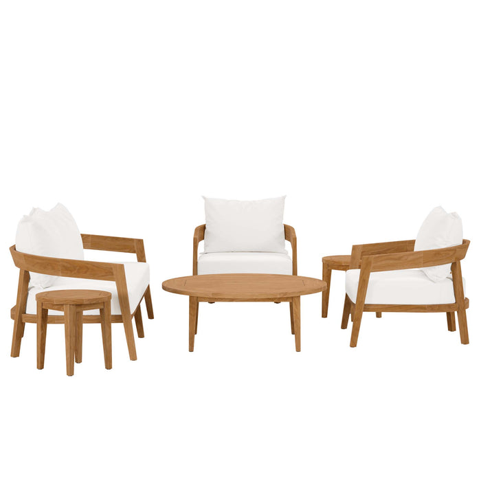 Brisbane 6-Piece Teak Wood Outdoor Patio Set by Modway