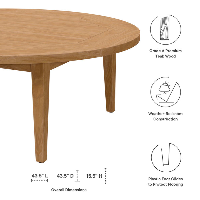 Brisbane 3-Piece Teak Wood Outdoor Patio Set by Modway