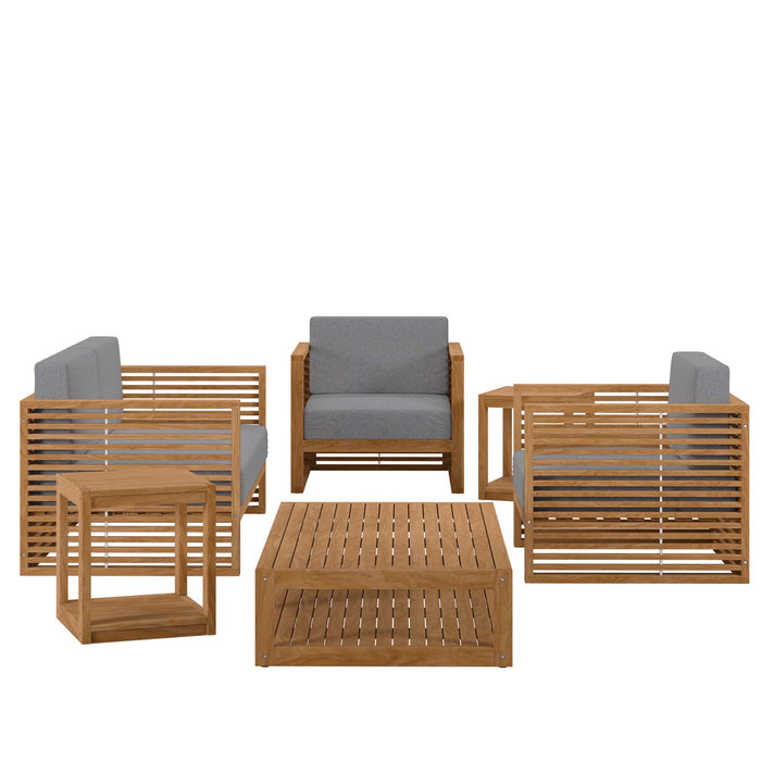 Carlsbad 6-Piece Teak Wood Outdoor Patio Set by Modway