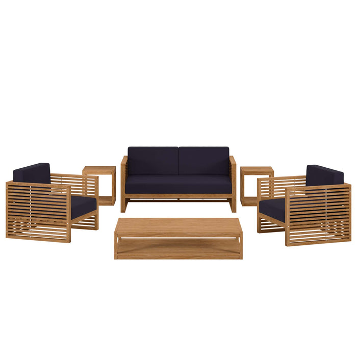 Carlsbad 6-Piece Teak Wood Outdoor Patio Set by Modway