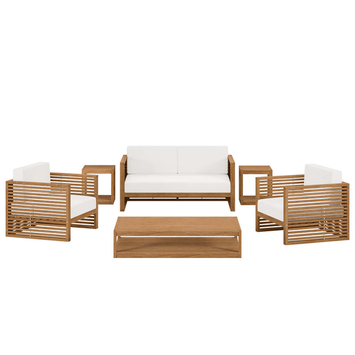 Carlsbad 6-Piece Teak Wood Outdoor Patio Set by Modway