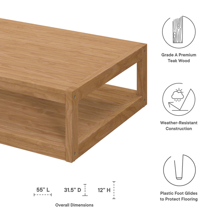 Carlsbad 6-Piece Teak Wood Outdoor Patio Set by Modway