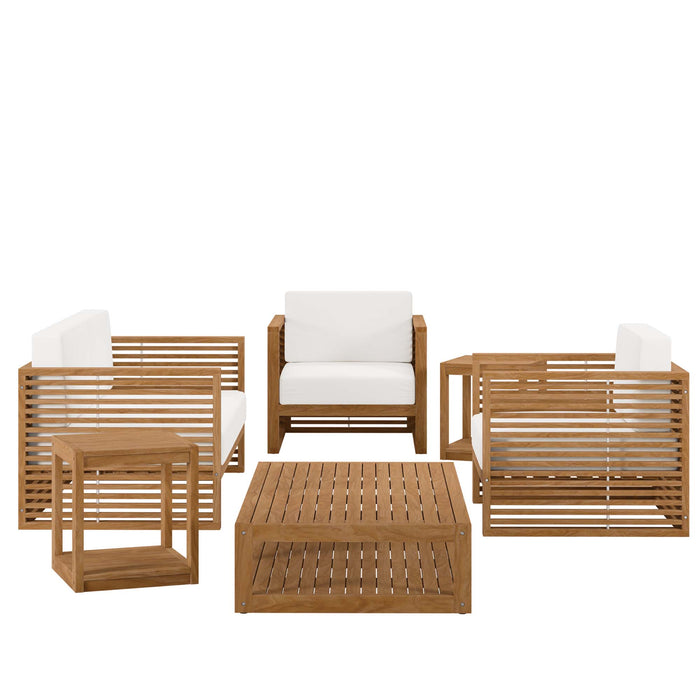 Carlsbad 6-Piece Teak Wood Outdoor Patio Set by Modway