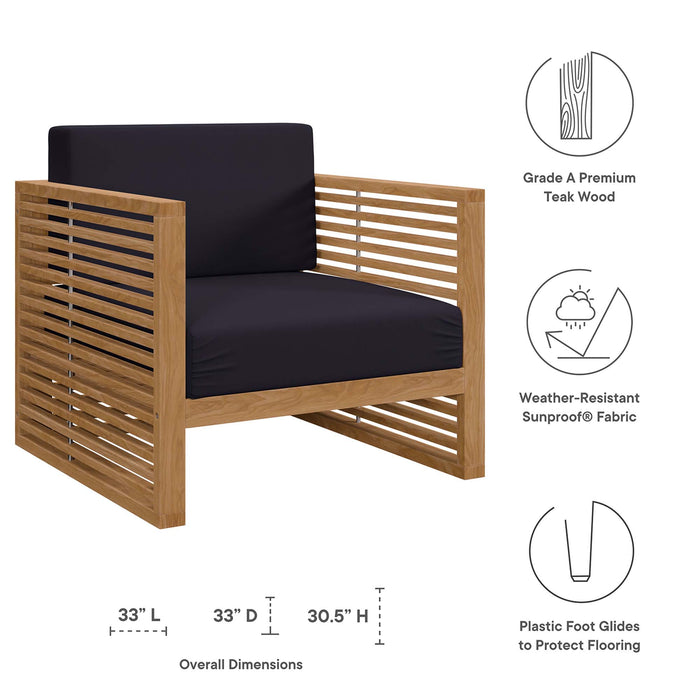 Carlsbad 3-Piece Teak Wood Outdoor Patio Set by Modway