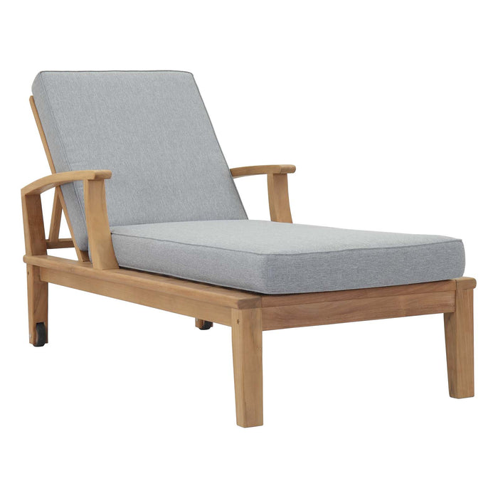 Marina Outdoor Patio Teak Single Chaise by Modway