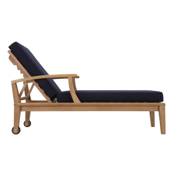 Marina Outdoor Patio Teak Single Chaise by Modway