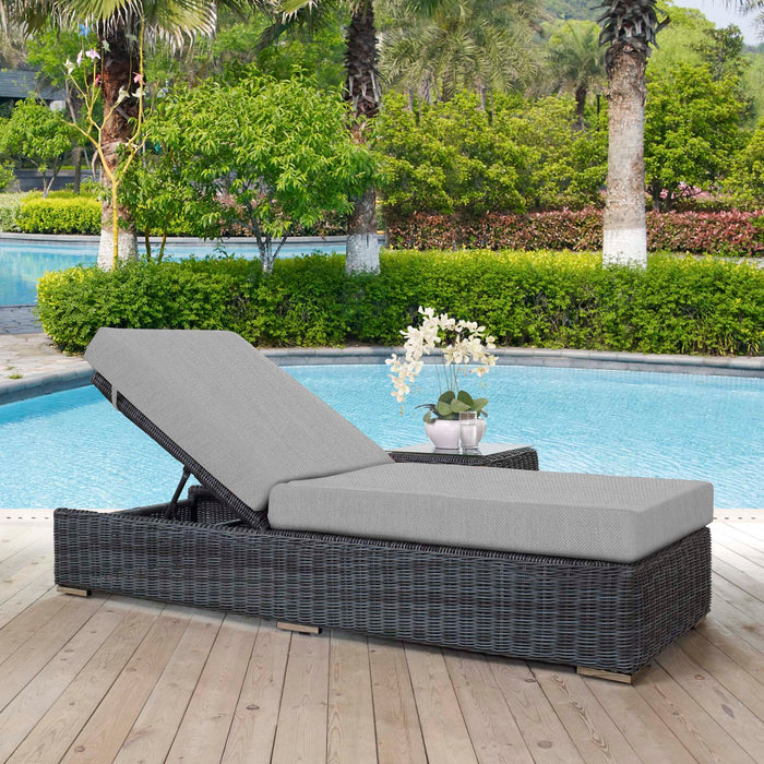 Summon Outdoor Patio Sunbrella� Chaise Lounge by Modway