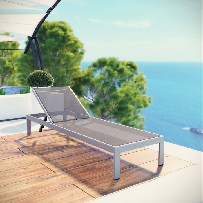 Shore Outdoor Patio Aluminum Mesh Chaise by Modway