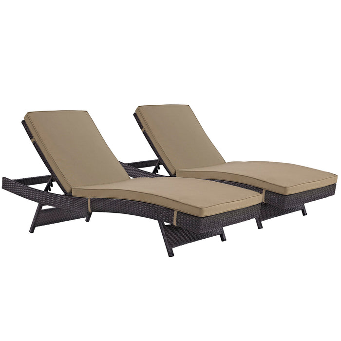 Convene Outdoor Patio Chaise Set of 2 by Modway