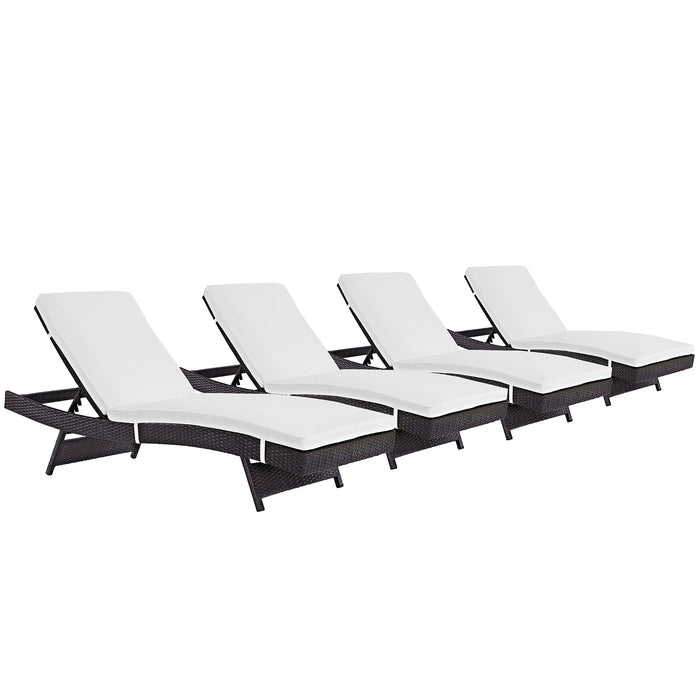 Convene Outdoor Patio Chaise Set of 4 by Modway