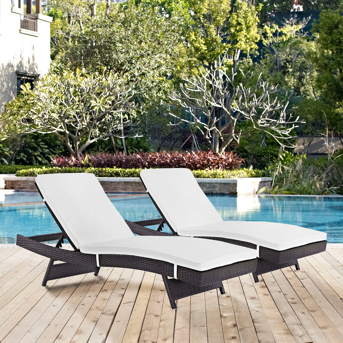 Convene Outdoor Patio Chaise Set of 2 by Modway