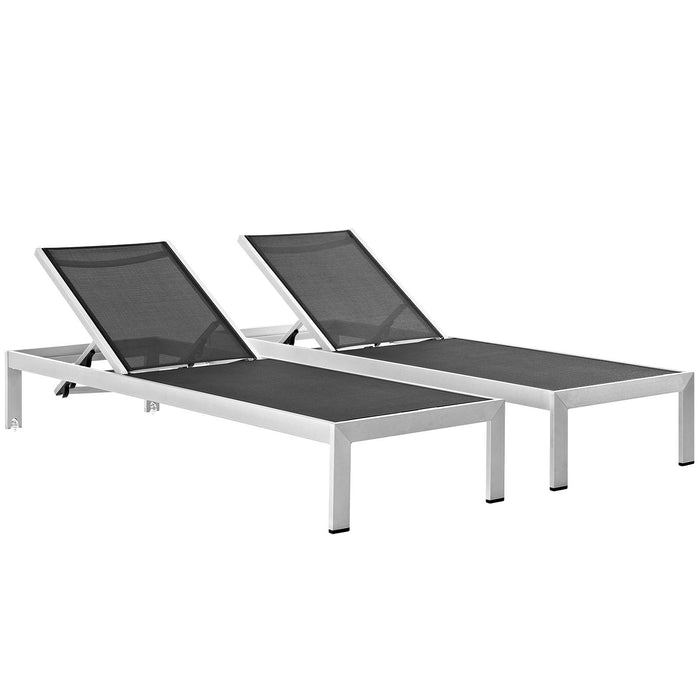 Shore Outdoor Patio Aluminum Chaise Set of 2 by Modway