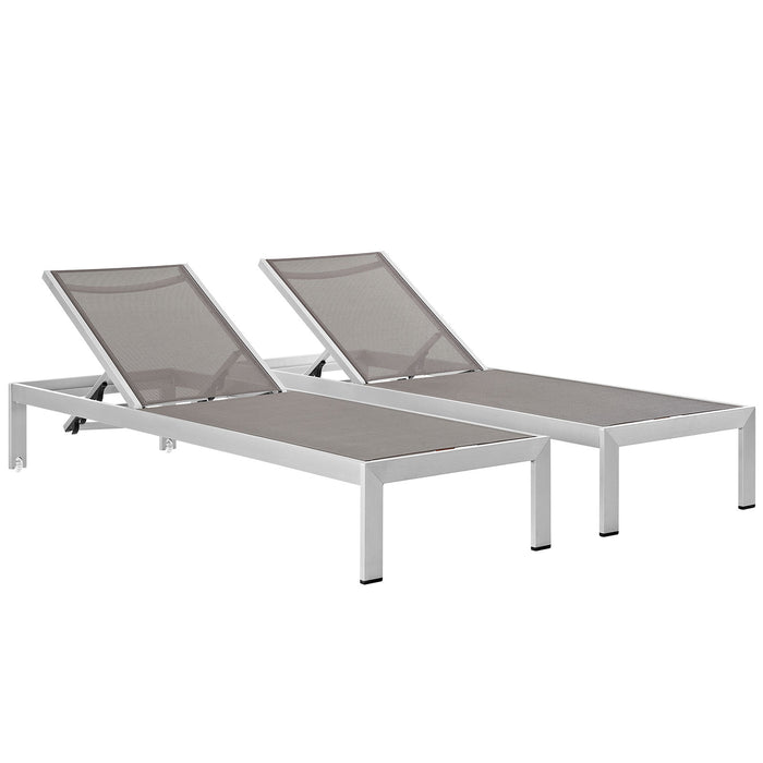 Shore Outdoor Patio Aluminum Chaise Set of 2 by Modway