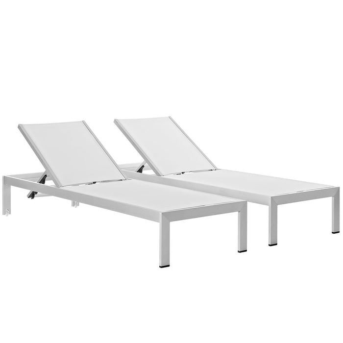 Shore Outdoor Patio Aluminum Chaise Set of 2 by Modway