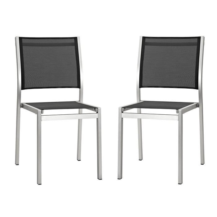 Shore Outdoor Patio Aluminum Side Chair Set of 2 by Modway