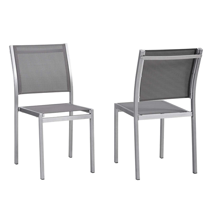 Shore Outdoor Patio Aluminum Side Chair Set of 2 by Modway