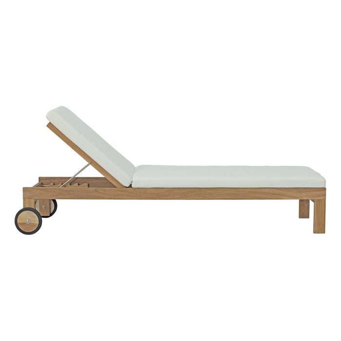 Upland Outdoor Patio Teak Chaise by Modway