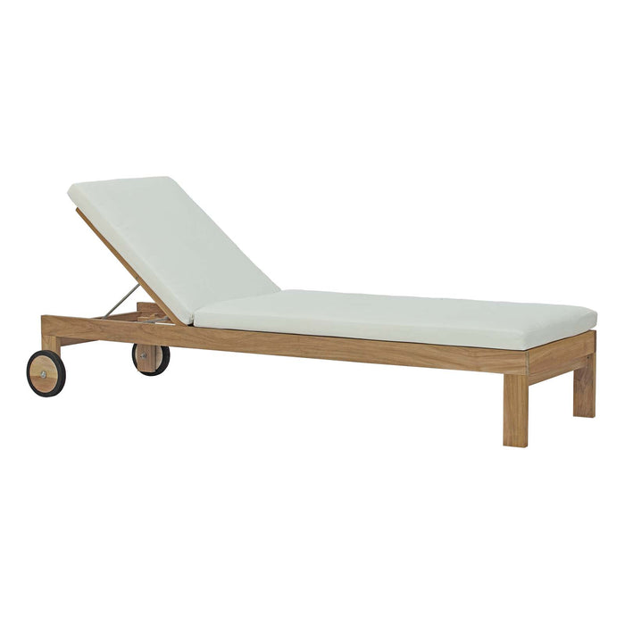 Upland Outdoor Patio Teak Chaise by Modway