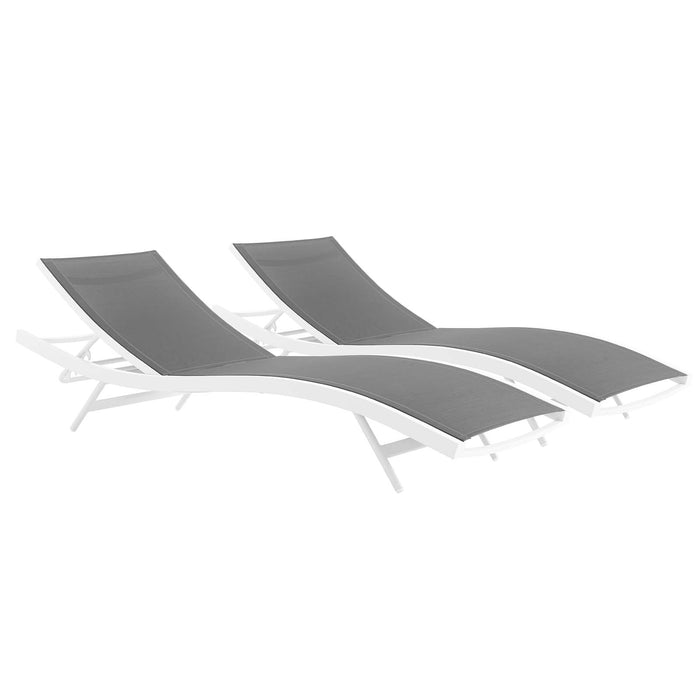 Glimpse Outdoor Patio Mesh Chaise Lounge Set of 2 by Modway