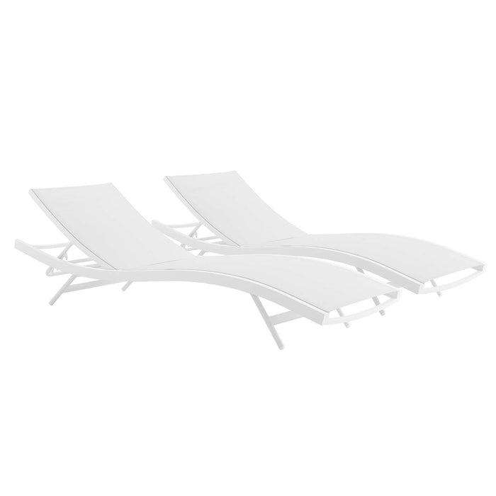 Glimpse Outdoor Patio Mesh Chaise Lounge Set of 2 by Modway