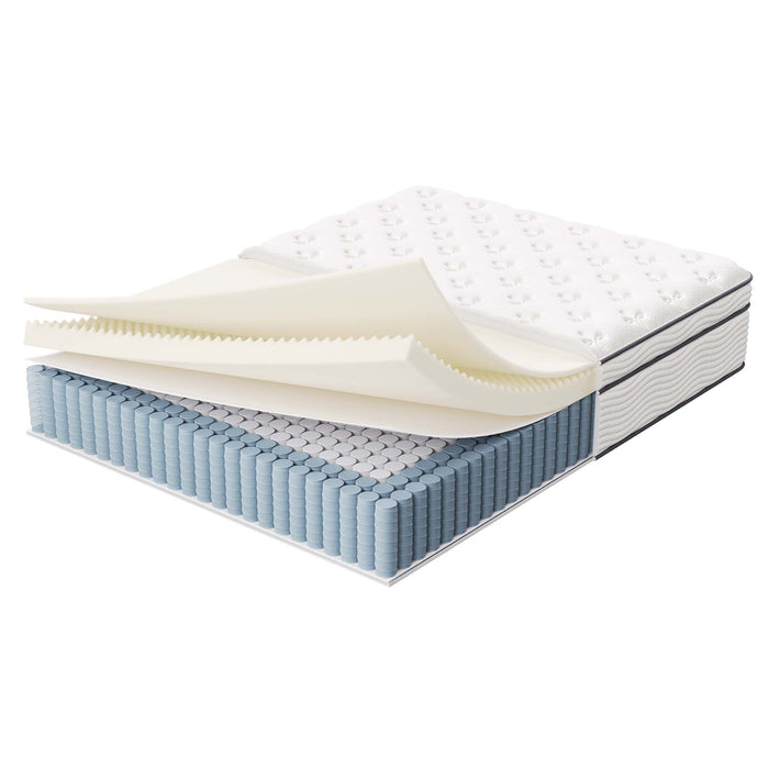 Jenna 14" Innerspring and Foam Queen Mattress by Modway