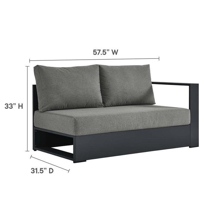 Tahoe 2-Piece Outdoor Patio Powder-Coated Aluminum Left-Facing Chaise Sectional Sofa Set by Modway