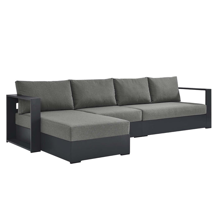 Tahoe 3-Piece Outdoor Patio Powder-Coated Aluminum Left-Facing Chaise Sectional Sofa Set by Modway