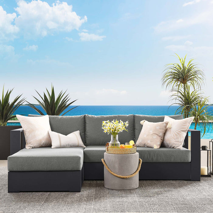 Tahoe 2-Piece Outdoor Patio Powder-Coated Aluminum Left-Facing Chaise Sectional Sofa Set by Modway