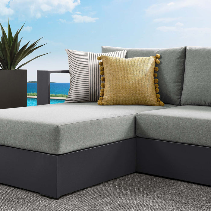 Tahoe 2-Piece Outdoor Patio Powder-Coated Aluminum Left-Facing Chaise Sectional Sofa Set by Modway