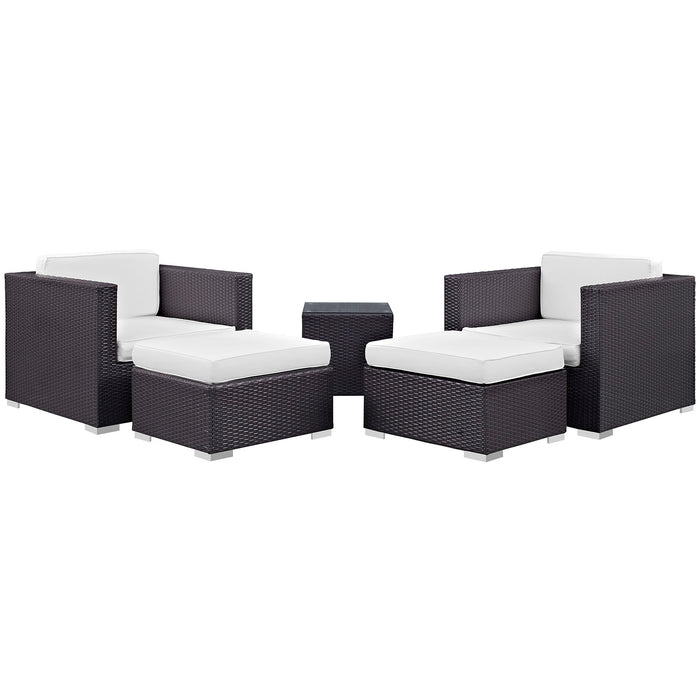 Convene 5 Piece Outdoor Patio Sectional Set by Modway