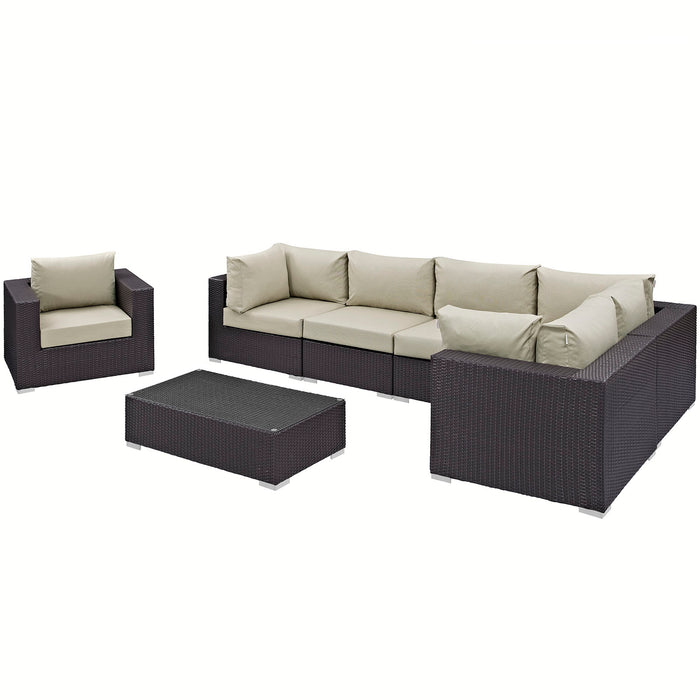 Convene 7 Piece Outdoor Patio Sectional Set by Modway