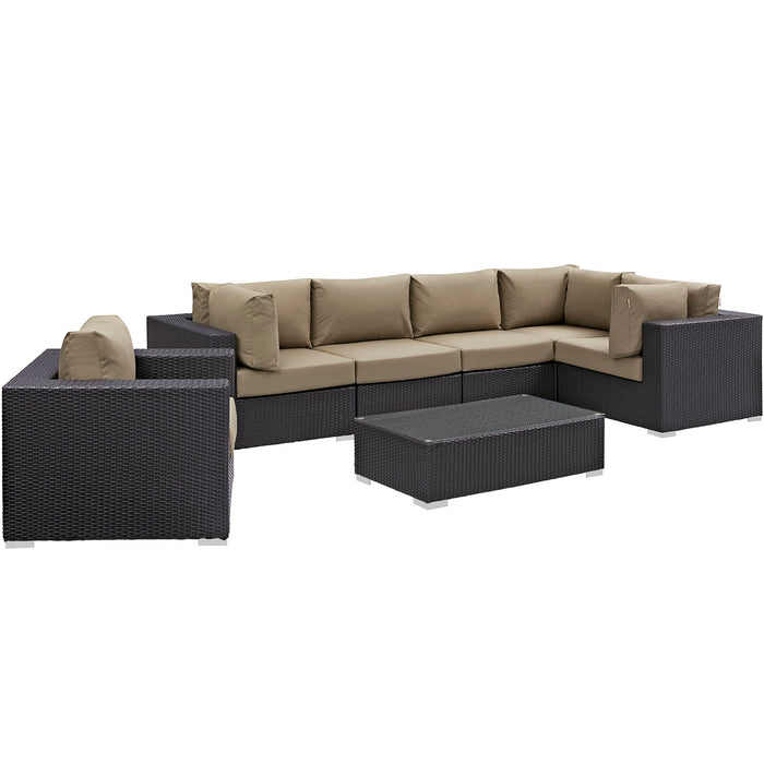 Convene 7 Piece Outdoor Patio Sectional Set by Modway