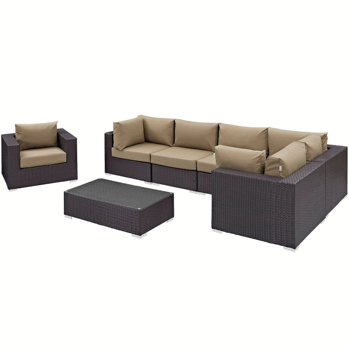 Convene 7 Piece Outdoor Patio Sectional Set by Modway