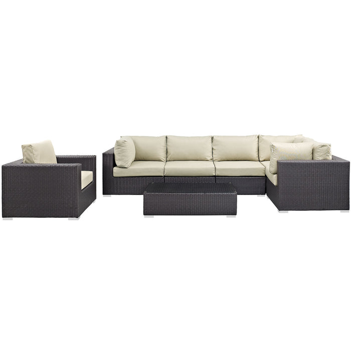 Convene 7 Piece Outdoor Patio Sectional Set by Modway