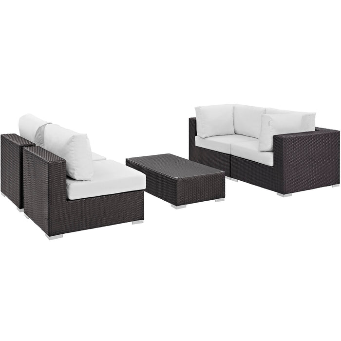 Convene 5 Piece Outdoor Patio Sectional Set by Modway