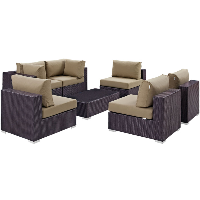 Convene 7 Piece Outdoor Patio Sectional Set by Modway