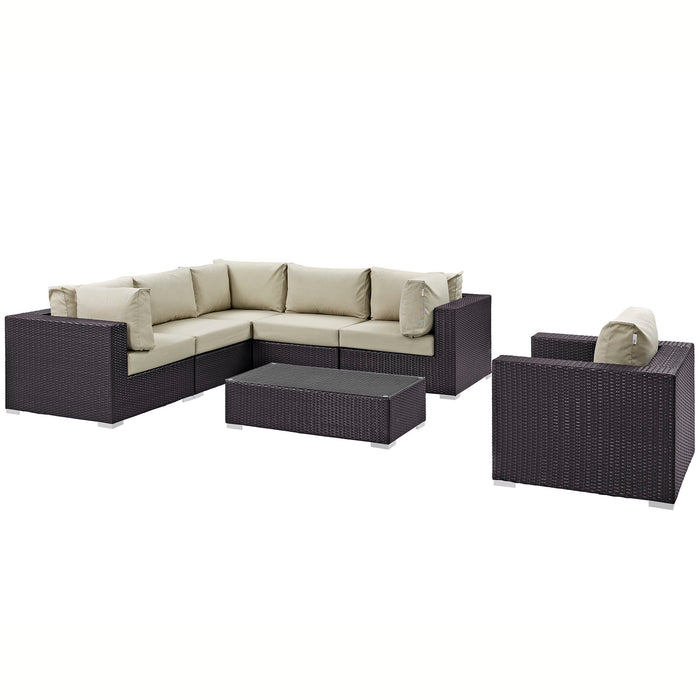 Convene 7 Piece Outdoor Patio Sectional Set by Modway