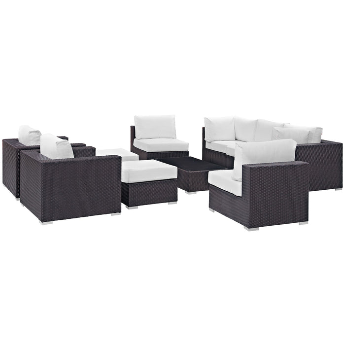 Convene 10 Piece Outdoor Patio Sectional Set by Modway