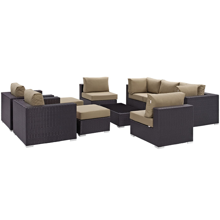 Convene 10 Piece Outdoor Patio Sectional Set by Modway