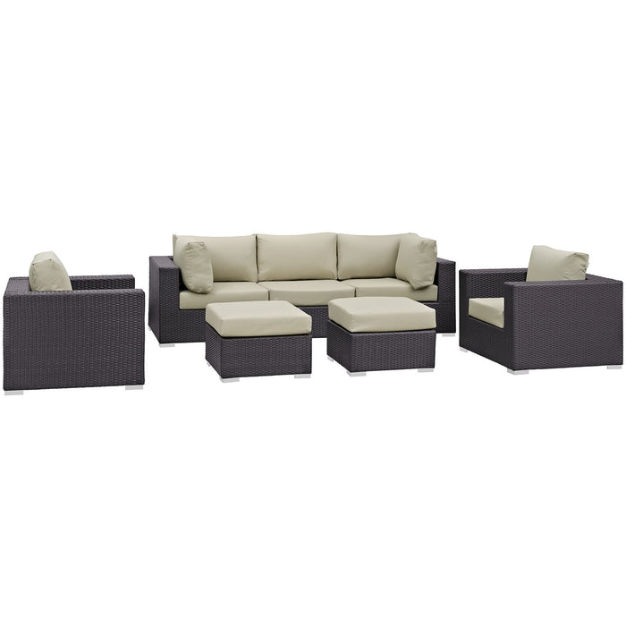 Convene 7 Piece Outdoor Patio Sectional Set by Modway